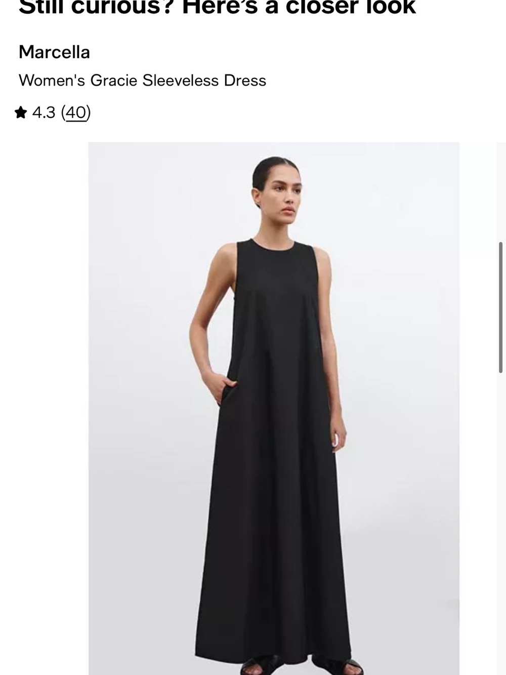 Marcella Gracie Sleeveless Maxi Dress in Black